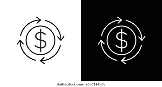 Cash flow icon symbol concept for graphic design, Website, UI. EPS