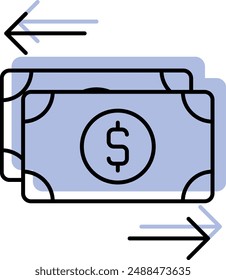 Cash Flow Icon - Tracking the Movement of Money In and Out of a Business