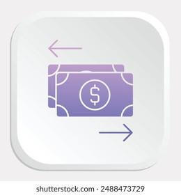 Cash Flow Icon - Tracking the Movement of Money In and Out of a Business