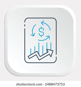 Cash Flow Icon - Tracking the Movement of Money In and Out of a Business