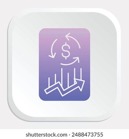 Cash Flow Icon - Tracking the Movement of Money In and Out of a Business