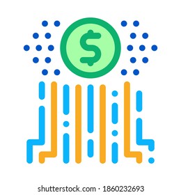 cash flow icon vector. cash flow sign. color symbol illustration