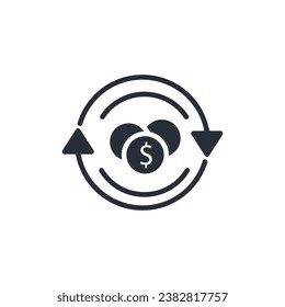 icono de flujo de efectivo. vector.Curso editable.Signo de estilo lineal para uso de diseño web,logotipo.Ilustración de símbolo.