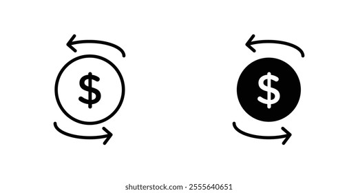 Cash flow icons for app and websites.