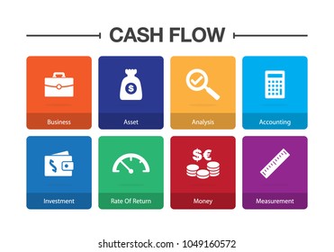 Cash Flow Infographic Icon Set
