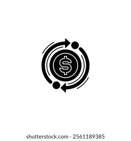Cash Flow Line Icon. linear style sign for mobile concept and web design. Outline vector icon.