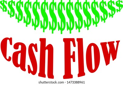 
cash flow logo and dollars