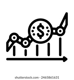 cash flow management business process line icon vector. cash flow management business process sign. isolated contour symbol black illustration