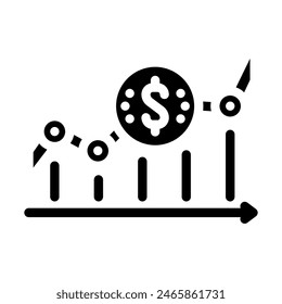 cash flow management business process glyph icon vector. cash flow management business process sign. isolated symbol illustration