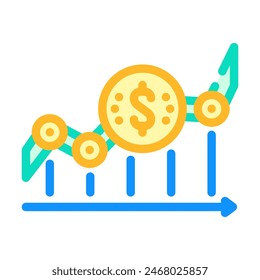 cash flow management business process color icon vector. cash flow management business process sign. isolated symbol illustration