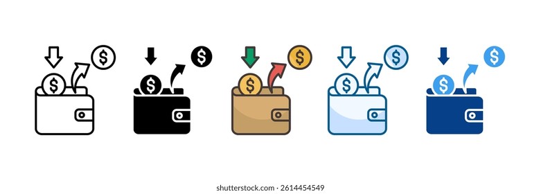 Cash Flow Management Icon Set Multiple Style Collection