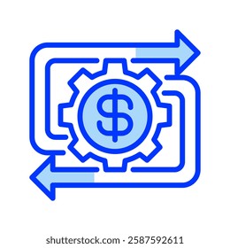 Cash Flow Management line icon. Universal creative premium symbol. Vector sign icon logo template. Vector illustration