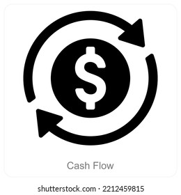 Cash Flow and money icon concept