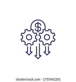 cash flow, money management line icon