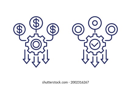Zeilensymbole zur Optimierung des Cashflow