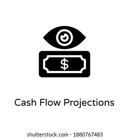 Cash Flow Projections Icon In Vector. Logotype