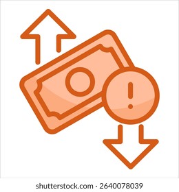 Cash Flow Risk Icon Element For Design