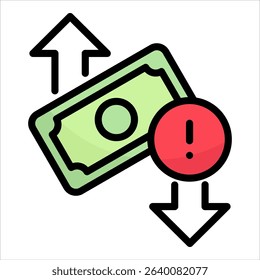 Cash Flow Risk Icon Element For Design