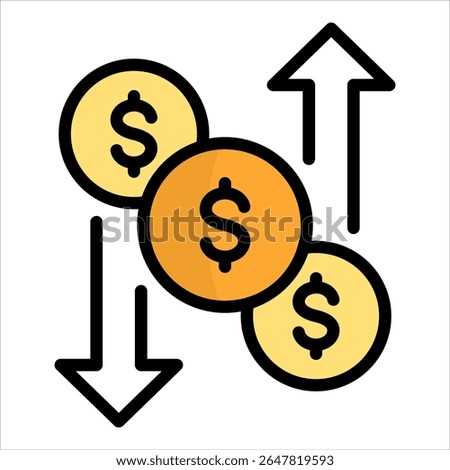 Cash Flow Risk Icon Element For Design