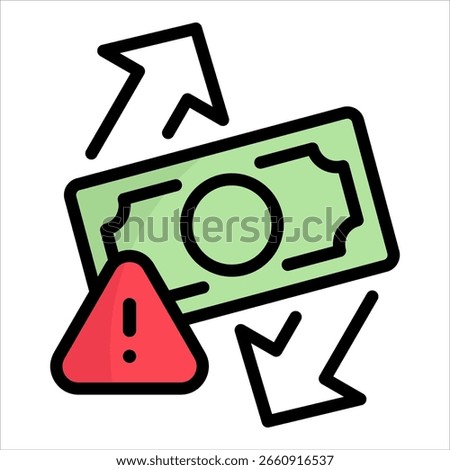 Cash Flow Risk Icon Element For Design