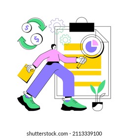 Cash flow statement abstract concept vector illustration. Cash flow management, financial plan, company debt obligations, operating expenses, balance sheet, financial report abstract metaphor.