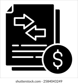 Cash Flow Statement Icon Element For Design