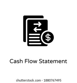 Cash Flow Statement Icon In Vector. Logotype