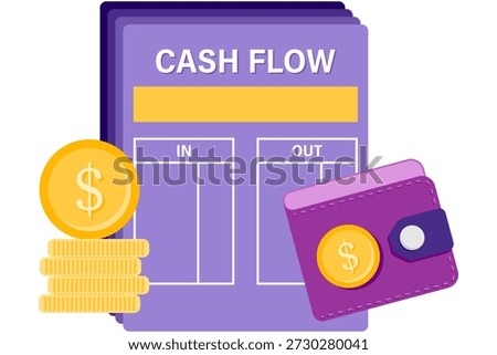cash flow statement, illustration of financial flow