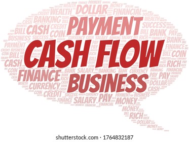 Cash Flow Typography Vector Word Cloud Stock Vector (royalty Free 