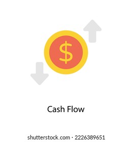 Cash Flow vector Flat  Icons. Simple stock illustration