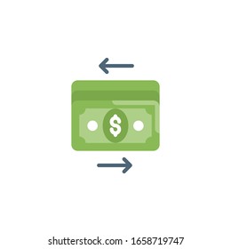 Cash flow Vector Flat Illustration. Banking and Finance icon
