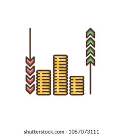Cash flow vector icon