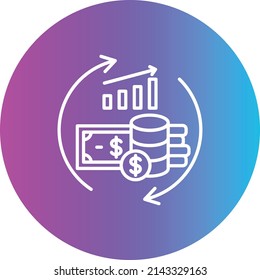 Icono vector Flujo de efectivo. Se puede usar para imprimir, móviles y aplicaciones web.