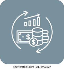 Icono vector Flujo de efectivo. Se puede usar para imprimir, móviles y aplicaciones web.