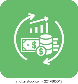Icono vector Flujo de efectivo. Se puede usar para imprimir, móviles y aplicaciones web.