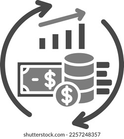 Cash Flow vector icon. Can be used for printing, mobile and web applications.