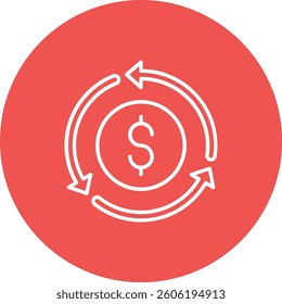 Cash Flow vector icon. Can be used for printing, mobile and web applications.