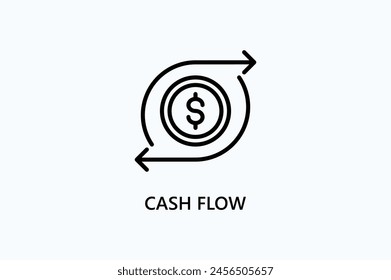Vector De Flujo De Efectivo, Icono O Símbolo De Logotipo