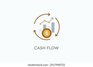 Cash Flow Vector Icon Or Logo Illustration