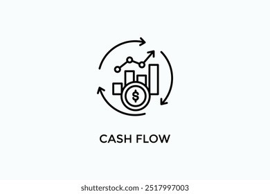 Icono de Vector de flujo de efectivo o ilustración de logotipo
