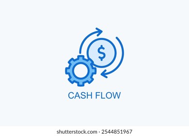 Cash Flow Vector Icon Or Logo Illustration