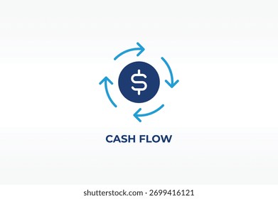 Vetor de FLUXO DE CAIXA, ícone ou logotipo sinal símbolo isolado ilustração