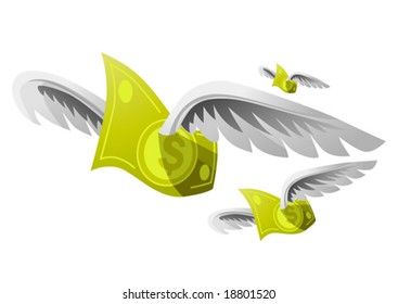 Cash flying