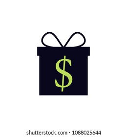 cash gift in a box icon. Element of colored web icon for mobile concept and web apps. Detailed cash gift in a box icon can be used for web and mobile. Premium icon on white background