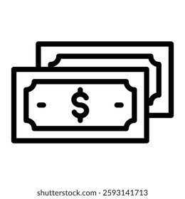 Cash Glyph Icon Design For Personal nad Commercial Use