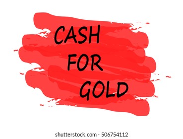 cash for gold vector card