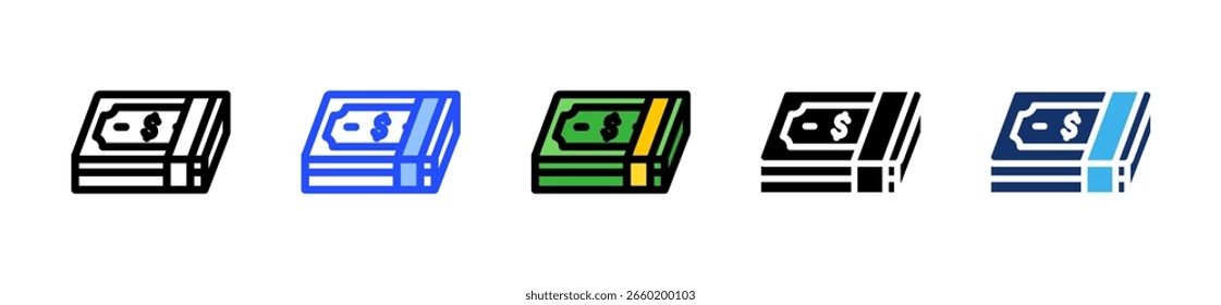 Cash Icon Collection With Multiple Styles