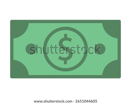 Cash icon. Colored vector illustration.