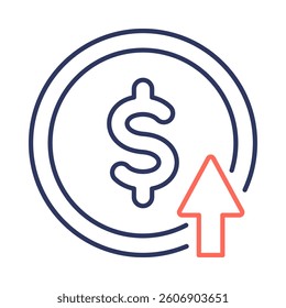 Cash Up Icon Element for Design