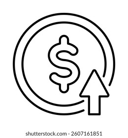 Cash Up Icon Element for Design